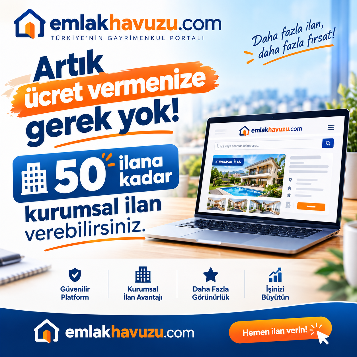 Emlak Portföyünüzü Hızla Satışa Dönüştürün: EmlakHavuzu.com ile İlan Vermenin En Kolay Yolu